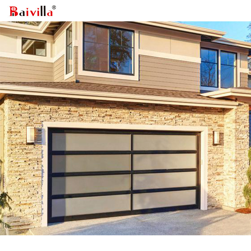 Wind Resistant And Warm Tempered Aluminum hot sell residential manufacturing wholesale factory direct garage doors