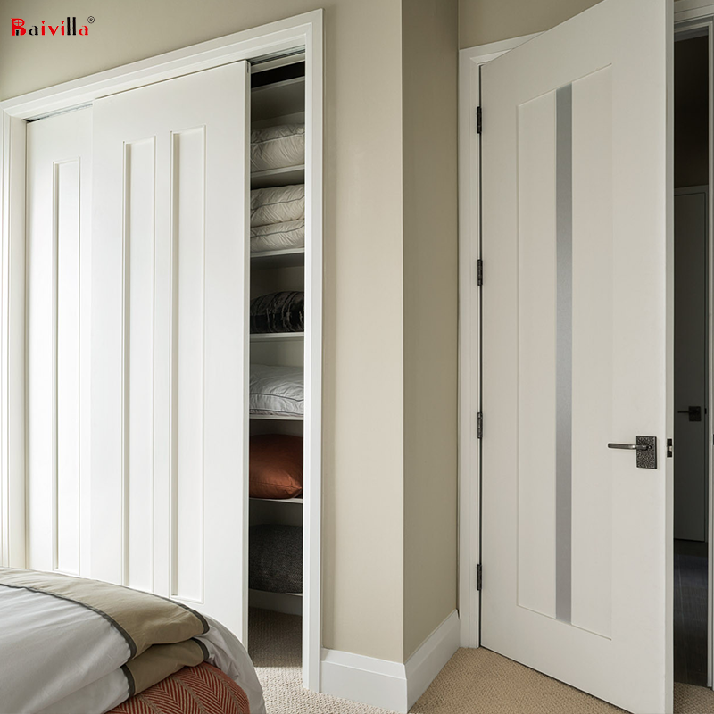 MDF Interior Timber Flush Door,Modern Natural Oak White Veneer Door