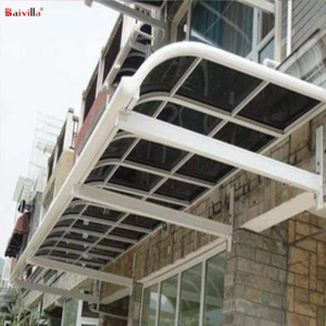 Outdoor Diy Canopies Polycarbonate Awnings With Plastic & Aluminum Bracket For Door&window