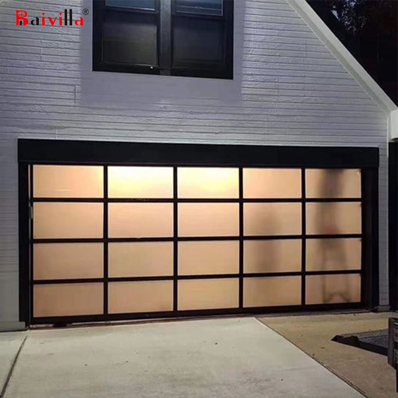 Wind Resistant And Warm Tempered Aluminum hot sell residential manufacturing wholesale factory direct garage doors