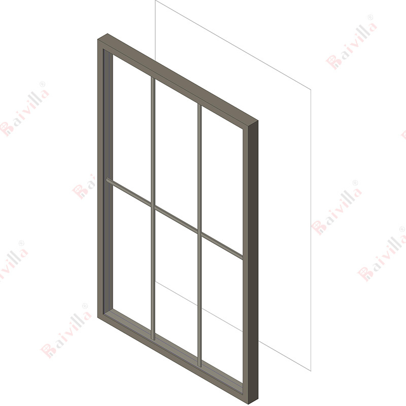 Custom Modern house decoration aluminum frame picture window with grill design