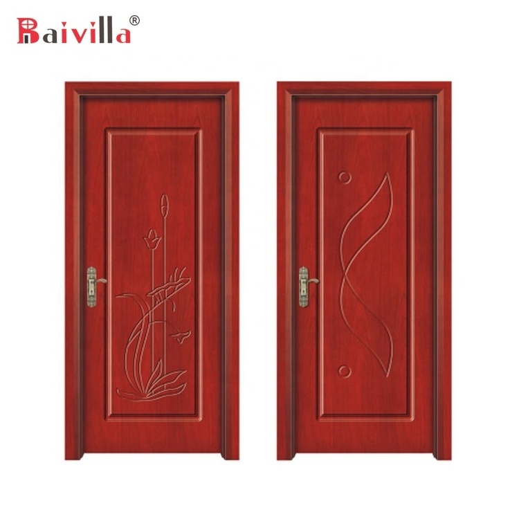 Fancy French Interior Accordion Glass Solid Wooden Doors