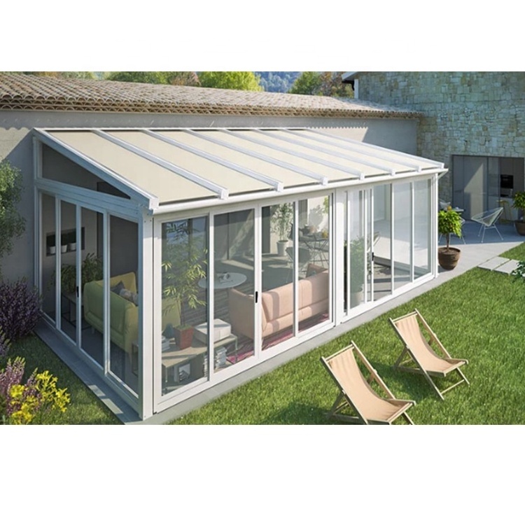 Outdoor Aluminum Glass Green Sunroom Kits Or House Prefabricated Garden Commercial In Philippines