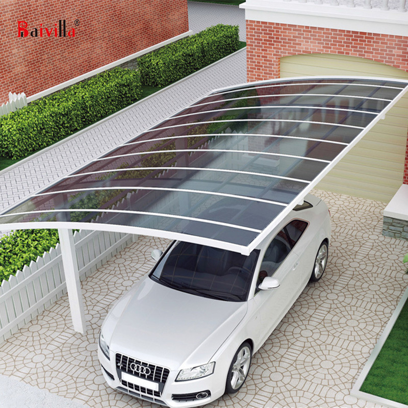 Modern Cantilever Carport Aluminum Shelter Polycarbonate Car Parking Canopy