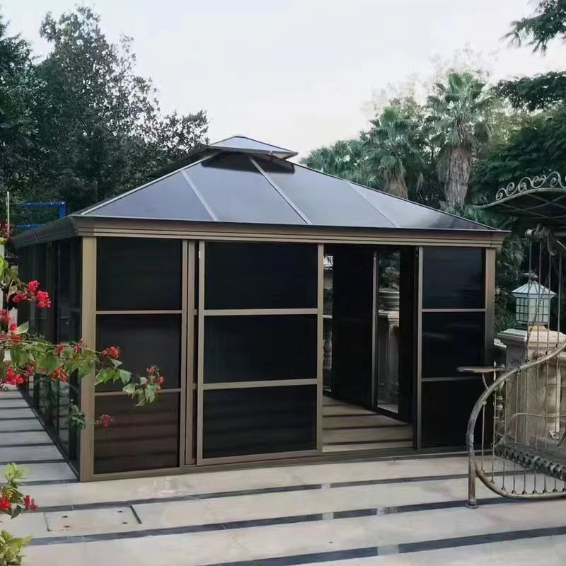 Factory Best made in china  Top Prefabricated laminated glass wholesale sun room glass house outdoor