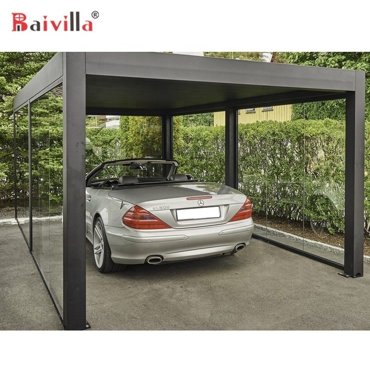 Custom Garage Canopy Outdoor Aluminum Structure Carport Poland Modern Design Manufacturer OEM