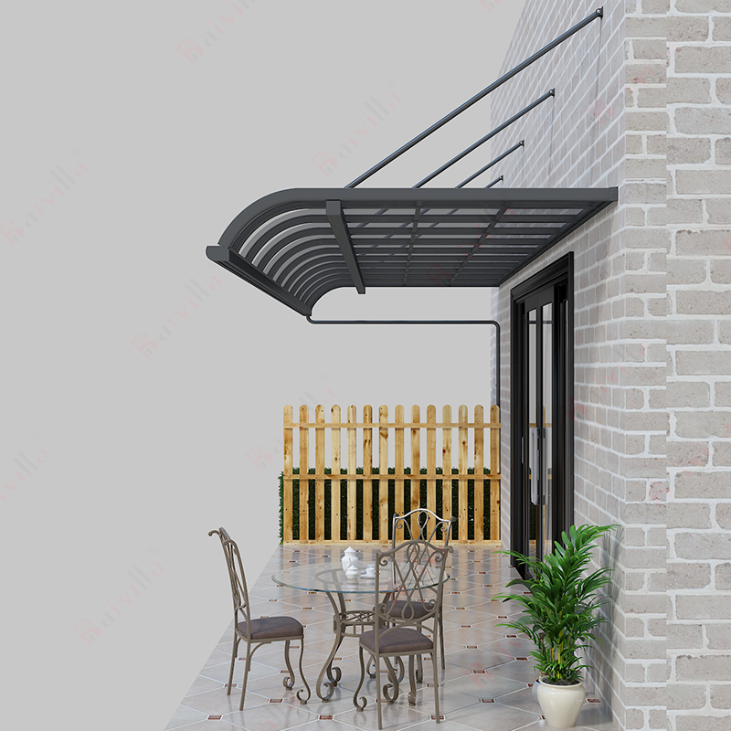 Baivilla Suspended Canopy Custom Designs Waterproof Roof Window Awning Shed Entry Front Door Canopy Polycarbonate Balcony Canopy