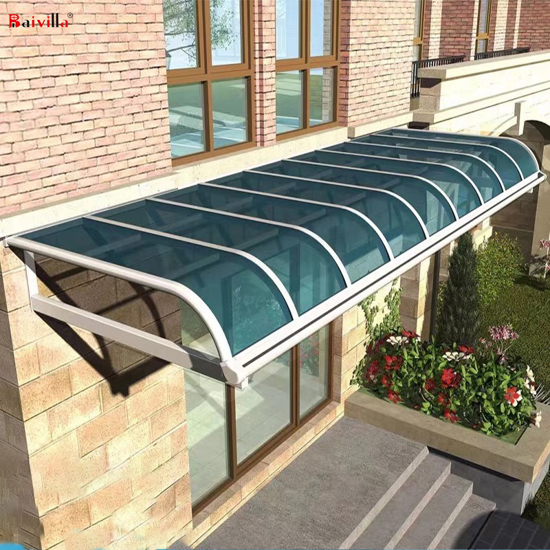 Outdoor Diy Canopies Polycarbonate Awnings With Plastic & Aluminum Bracket For Door&window