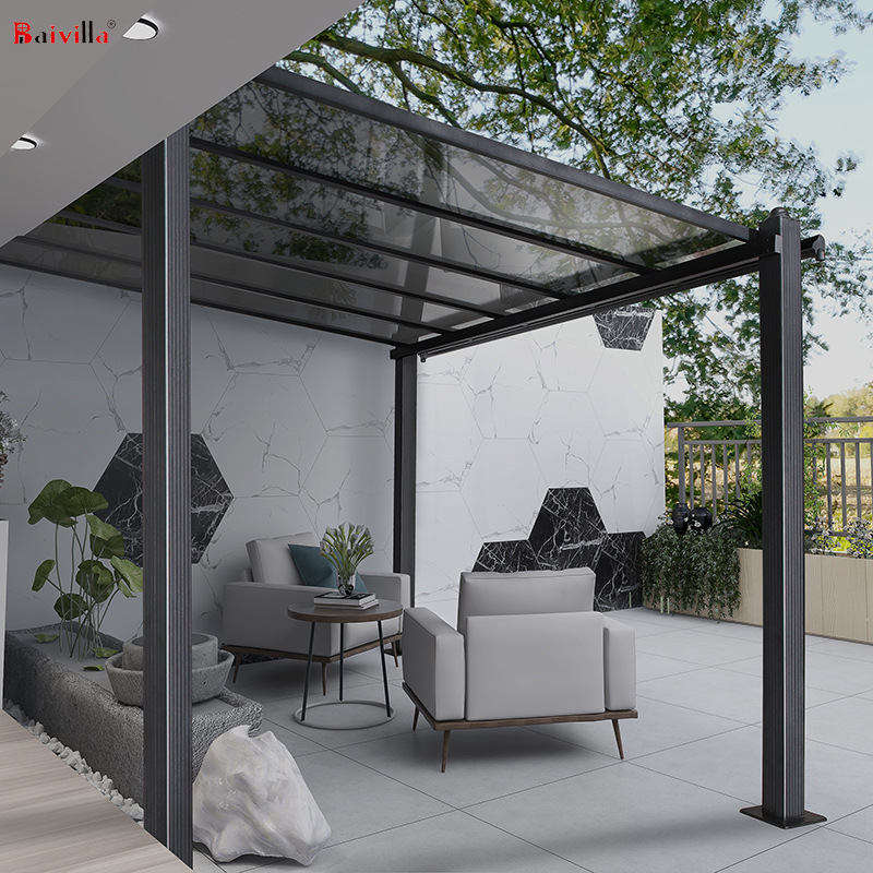 New Design Sturdy Aluminium Polycarbonate Patio Cover,Balcony Canopy,Outdoor Patio Covering