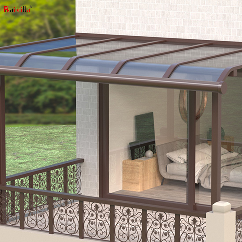 Large Size Single-pitch Polycarbonate Roof Metal Carport Canopy Cover Aluminum Frame Lean To Carport