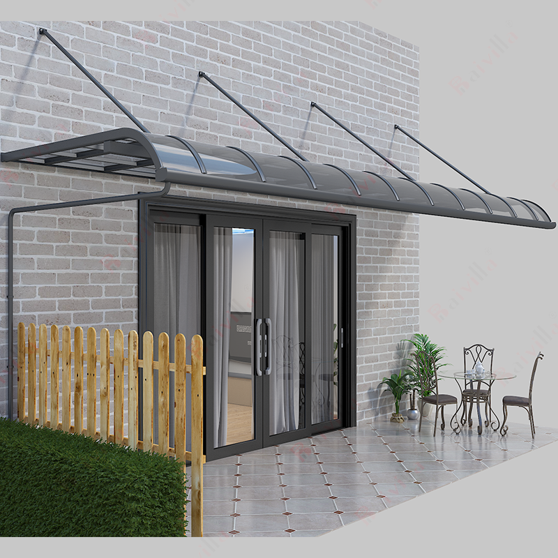 Baivilla Suspended Canopy Custom Designs Waterproof Roof Window Awning Shed Entry Front Door Canopy Polycarbonate Balcony Canopy