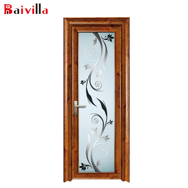 Frosted Glass Inserts Decorative Flush Door Wholesale Door Price Lists