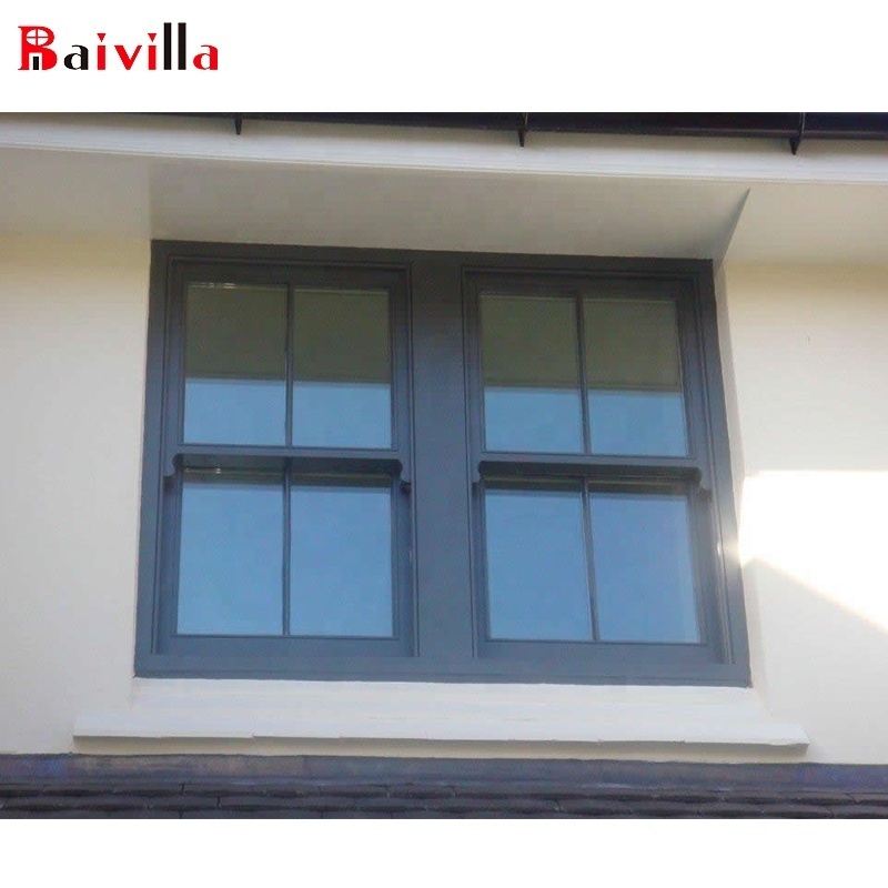 Aluminum Sliding Box Sash Windows with Double Hung Windows