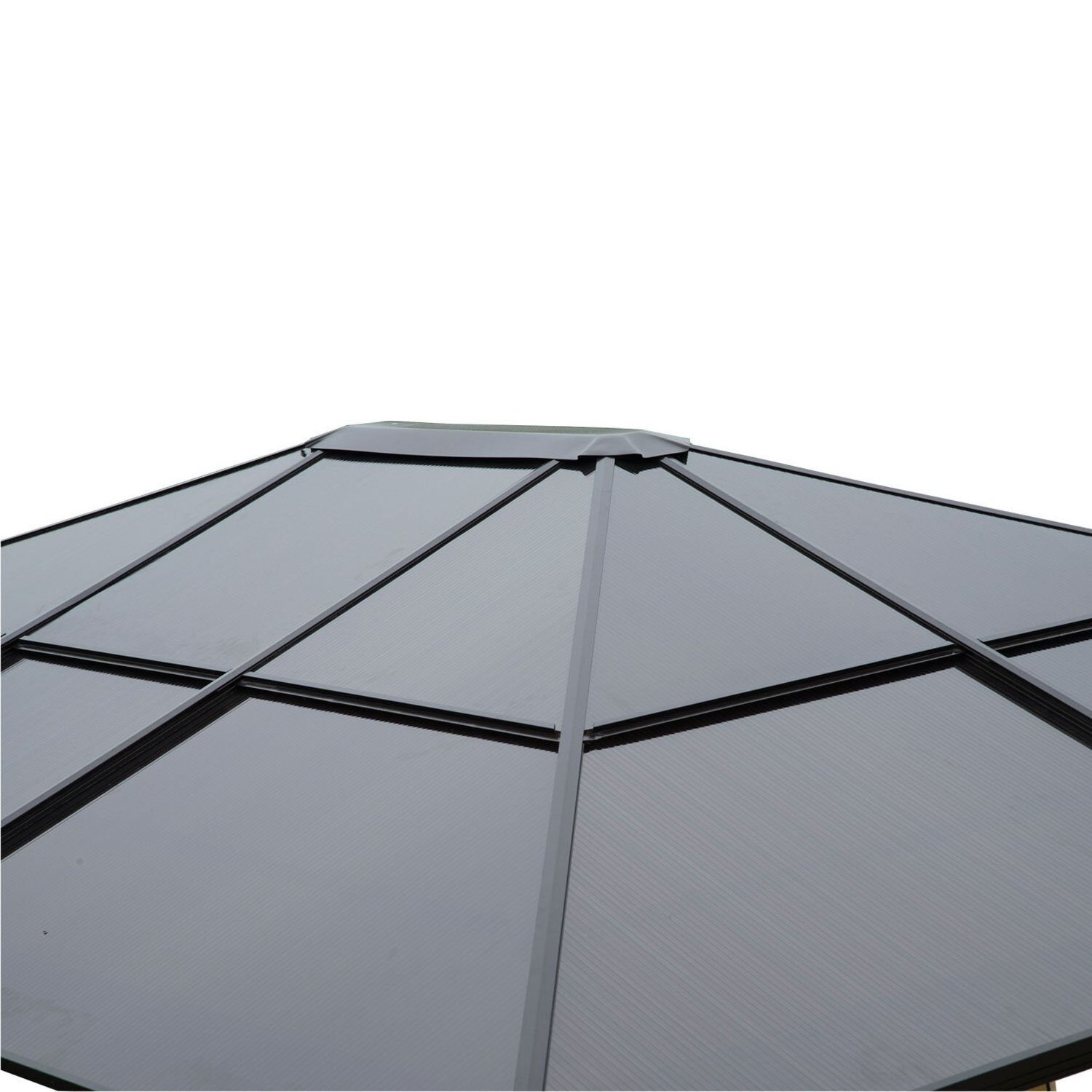 Outdoor Gazebos High Quality Garden Morden Party Double Polycarbonate Roof Gazebo Luxury Aluminium Hardtop