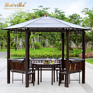 Outdoor Polycarbonate Panels Waterproof & UV Resistance Aluminum Luxury Pavilion