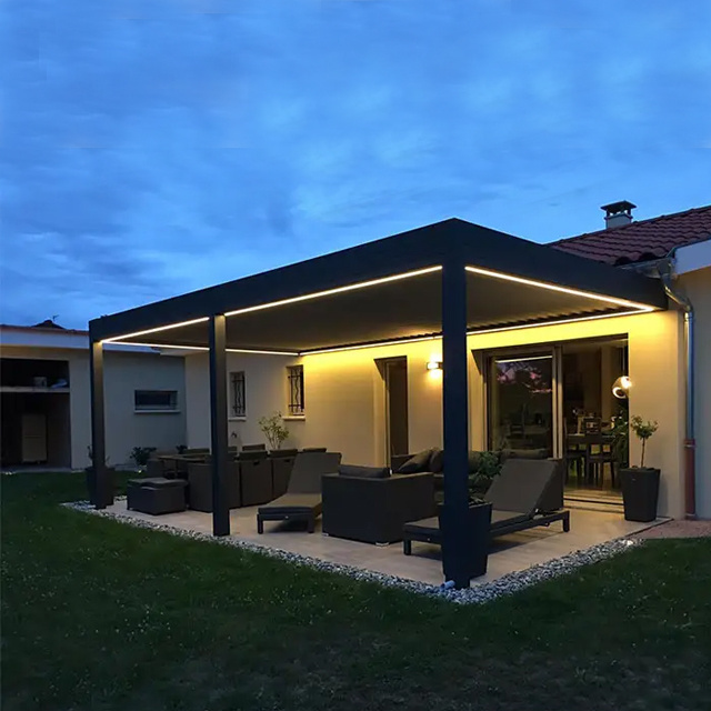 Luxury Modern Pergola Aluminum Alloy Gazebo Pavilion Arches For Summer 3x3 pavilion house