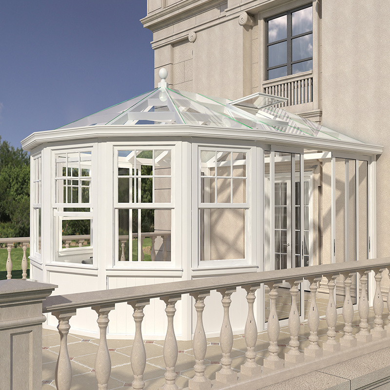 Practical Hot Sale Malaysia clearview 4 season outdoor double low-e tempered glass room victorian solarium sunroom