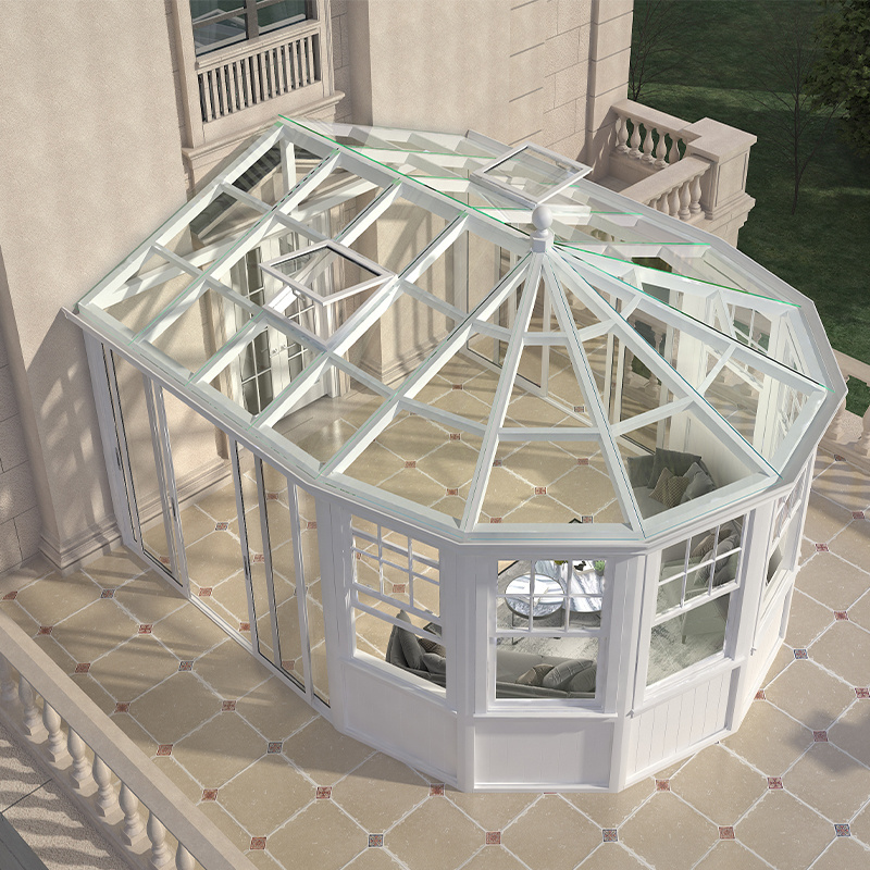 Practical Hot Sale Malaysia clearview 4 season outdoor double low-e tempered glass room victorian solarium sunroom