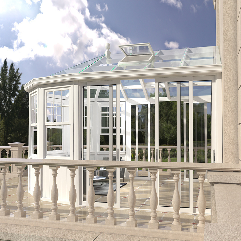 Practical Hot Sale Malaysia clearview 4 season outdoor double low-e tempered glass room victorian solarium sunroom