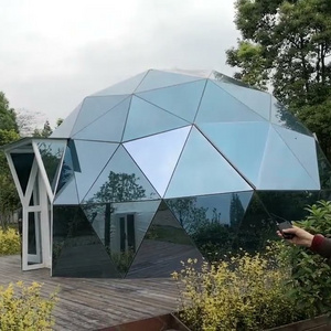 Foshan Factory Camping Geo Dome House Big Geodesic Dome Kit Tents Glamping Garden Glass Polycarbonate Igloo Dome House