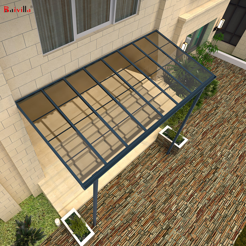 Sturdy Aluminium Polycarbonate Patio Cover,Balcony Canopy,Outdoor Patio Covering