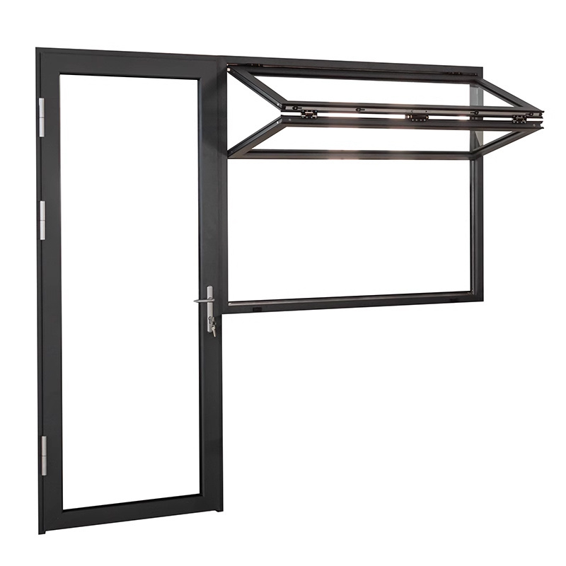 Baivilla Aluminum alloy double glazing sliding window can be customized panoramic rimless up and down folding window