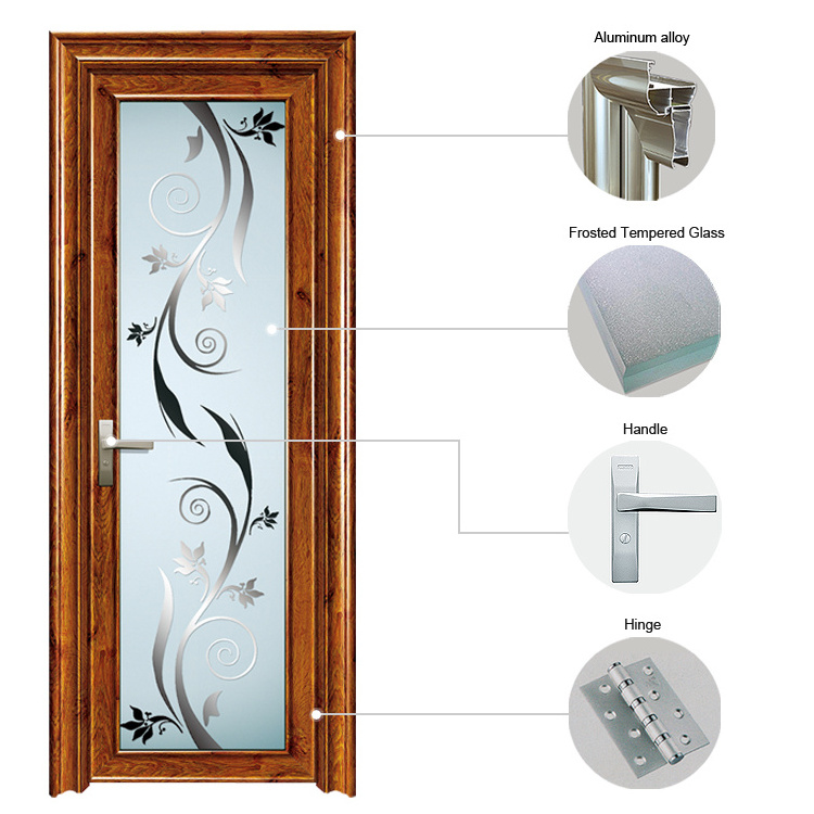 Frosted Glass Inserts Decorative Flush Door Wholesale Door Price Lists