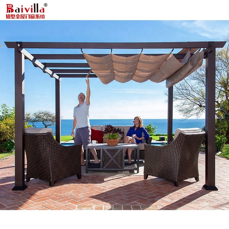 Garden Outdoor Bioclimated Aluminum Pergola With Louvers Gazebo