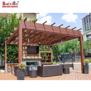 Garden Outdoor Bioclimated Aluminum Pergola With Louvers Gazebo