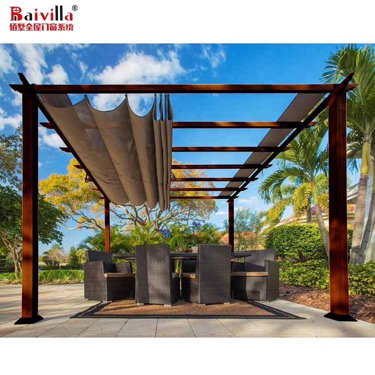 Garden Outdoor Bioclimated Aluminum Pergola With Louvers Gazebo