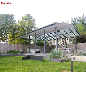 A Beautiful Gazebo Outdoor Sunshade Uv Resistant Polycarbonate Sheet Gable Roof Aluminum Garden Pergola Gazebo