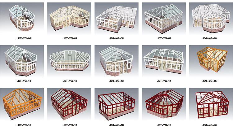 China supplier customized prefabricated aluminum glass sunrooms garden glass houses