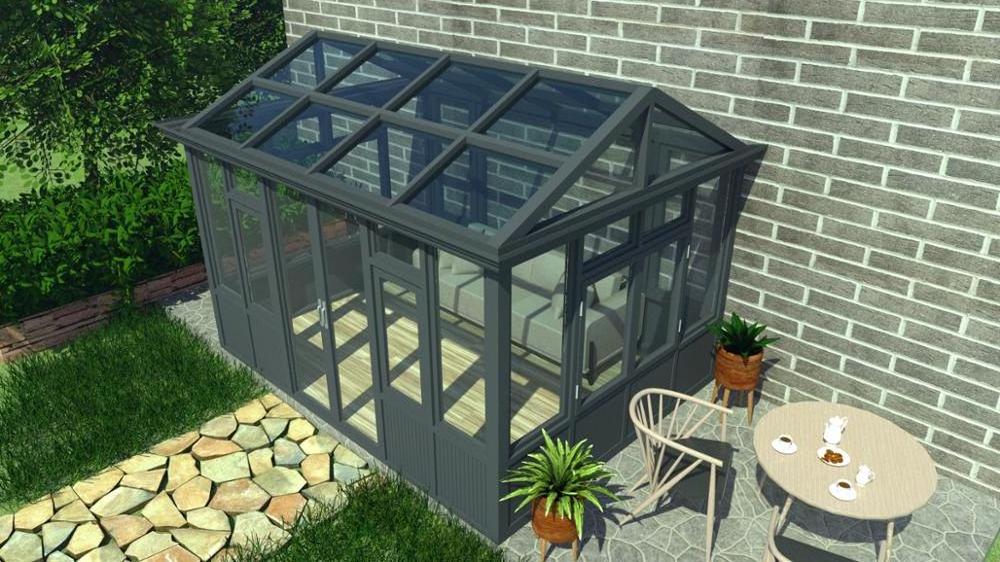 Waterproof Aluminum Glass House Prefabricated Lowes Solarium Sunroom