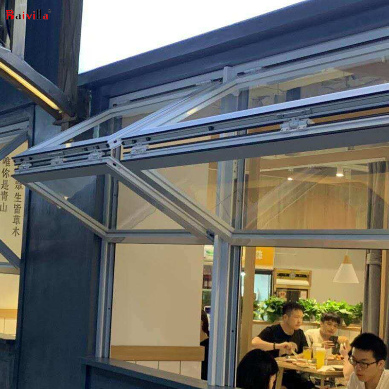 Aluminum Vertical Sliding Bi-folding Door Push Up Fold Up Window And Door Vertical Fold Up Windows For Storefront