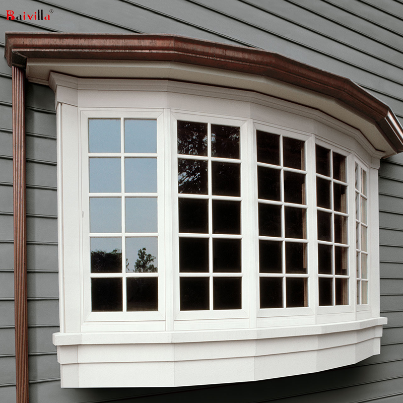 Baivilla USA Hot Sale Bay Bow Tilt and Turn Window with Tempered Glass Built-in Argon