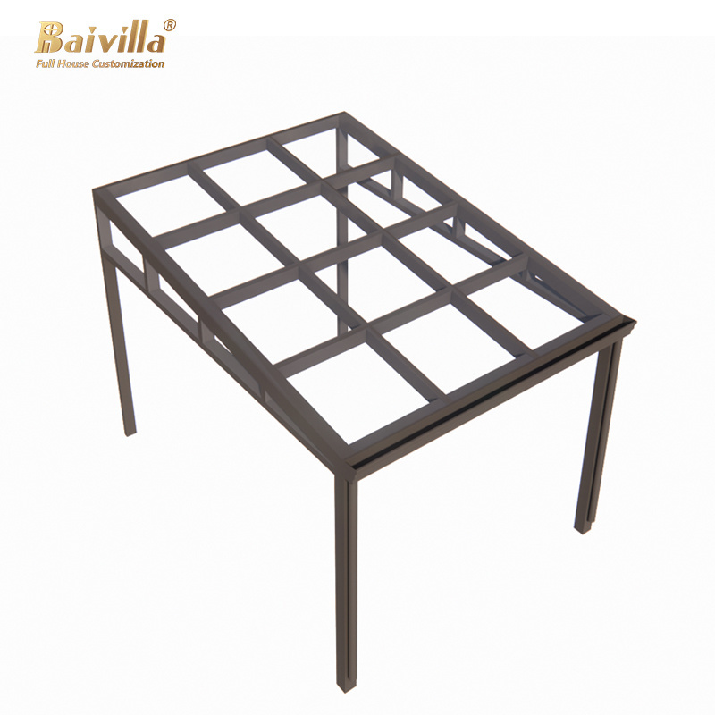 Baivilla Quality Assurance The Most Popular retractable glass roof for patio sunroom china market garden glass sunroom