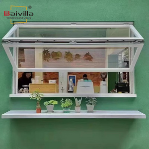 Baivilla Aluminum alloy double glazing sliding window can be customized panoramic rimless up and down folding window