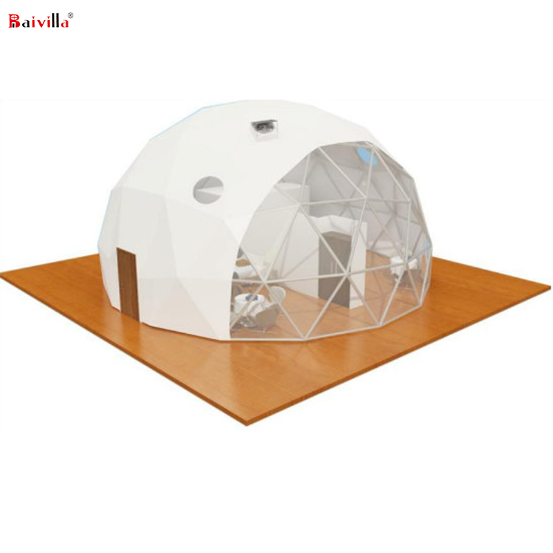 Foshan Factory Supply Hotel Tent Modern Glass Geodesic Dome PVC Glamping Tents