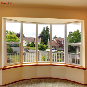 Baivilla USA Hot Sale Bay Bow Tilt and Turn Window with Tempered Glass Built-in Argon