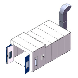 New Design High Quality customized COLOR 5.5kw Eps or Rock Wool or Pvc auto paint booth  for Bus painting