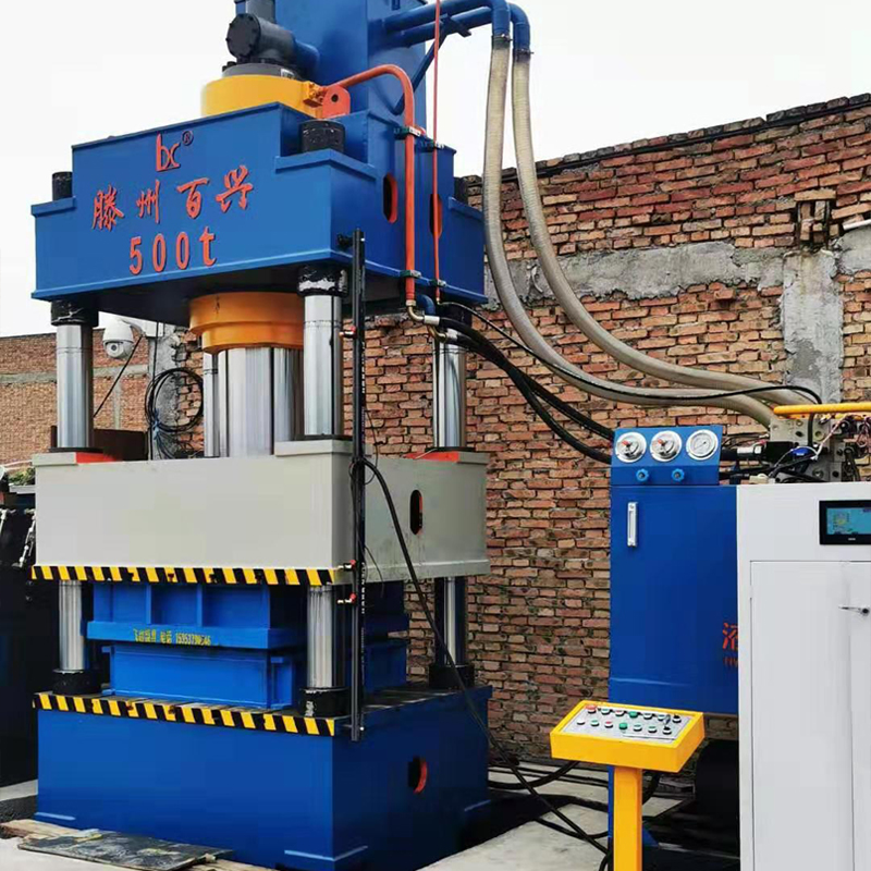 500 ton three-beam four-column deep drawing hydraulic press for forming stainless steel water tank/sink and other containers