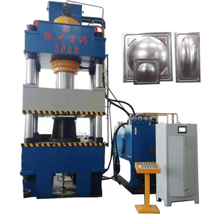 500 ton three-beam four-column deep drawing hydraulic press for forming stainless steel water tank/sink and other containers