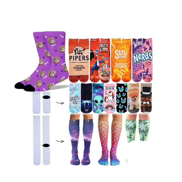 BX-F0126 360 Degree Print Socks Own Design Custom Fashion Casual Socks