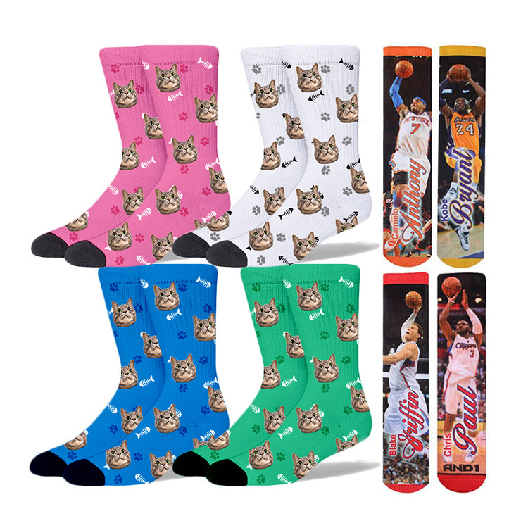 BX-F0126 360 Degree Print Socks Own Design Custom Fashion Casual Socks