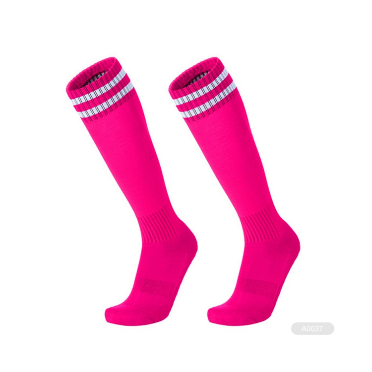 BX-A0198 pink custom football soccer socks