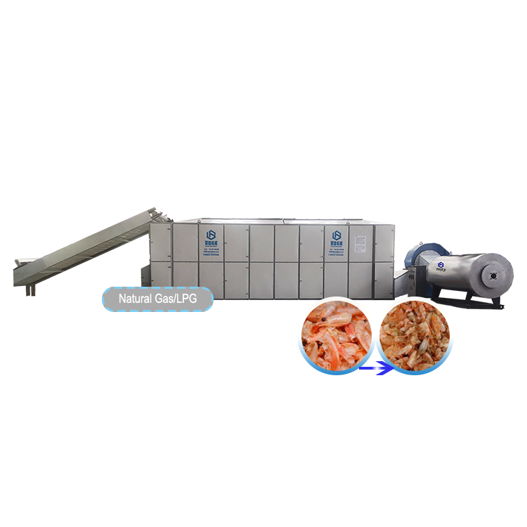 automatic belt shrimp shell drying machine