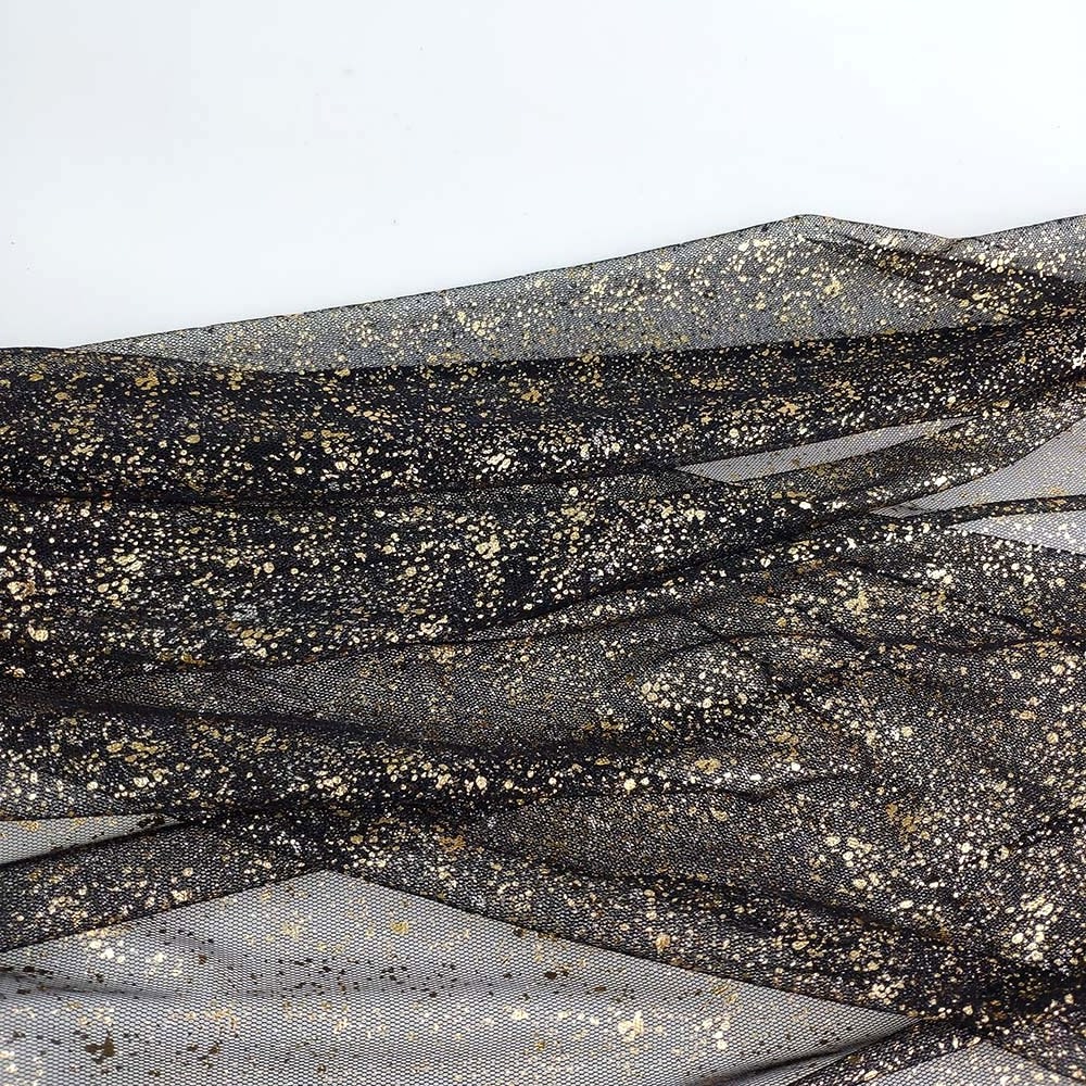 Wholesale spandex fabric foil print soft mesh