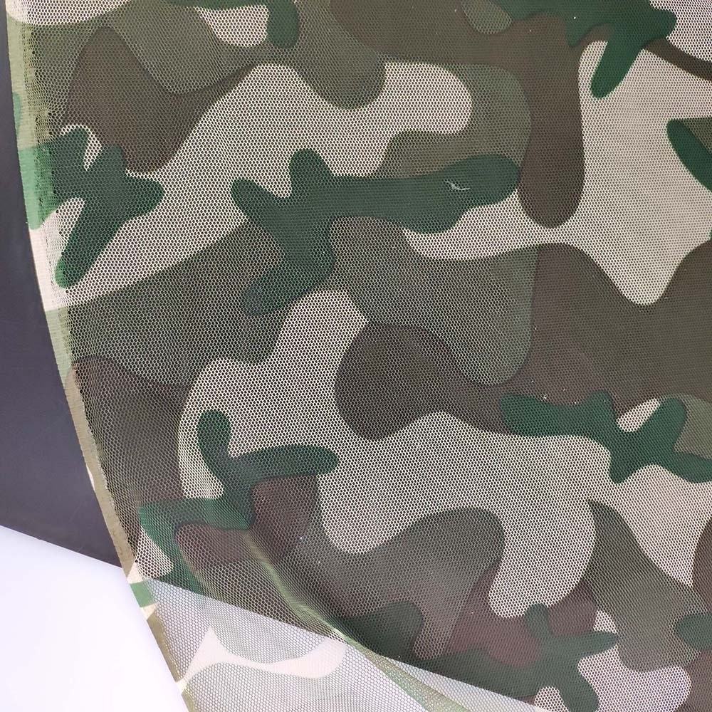 Swiss voile camouflage printed net fabric net fabric