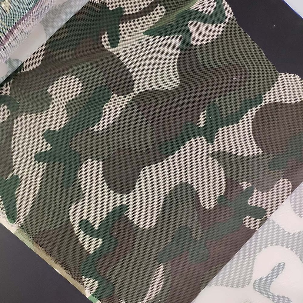 Swiss voile camouflage printed net fabric net fabric