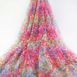 2022 latest pattern floral printed tulle net fabric